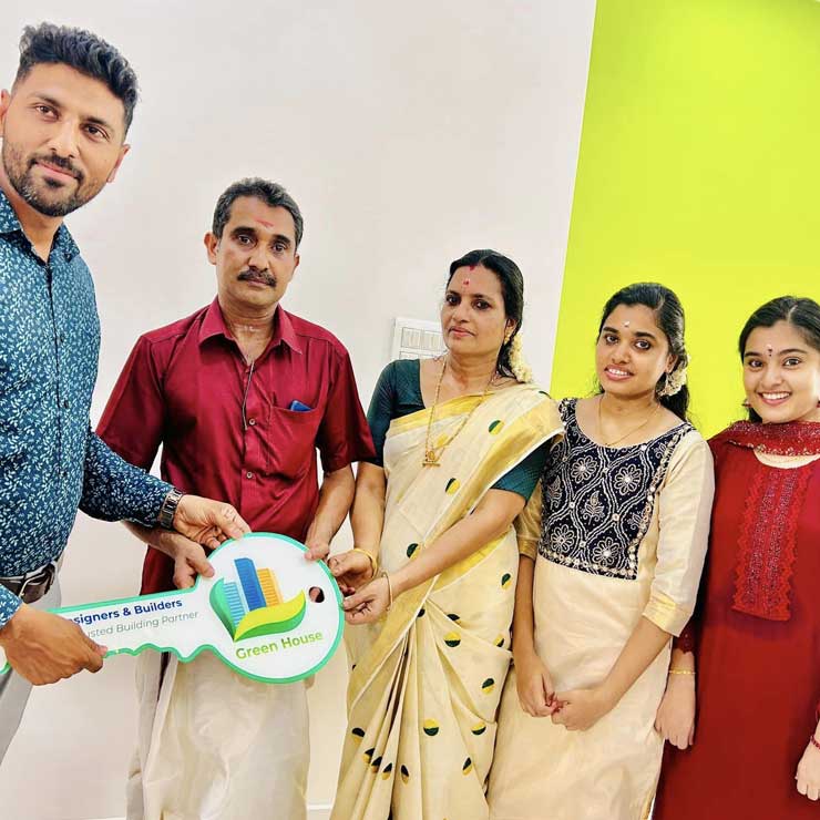 Handing over the keys to the owner by Greenhouse Designers and Builders.