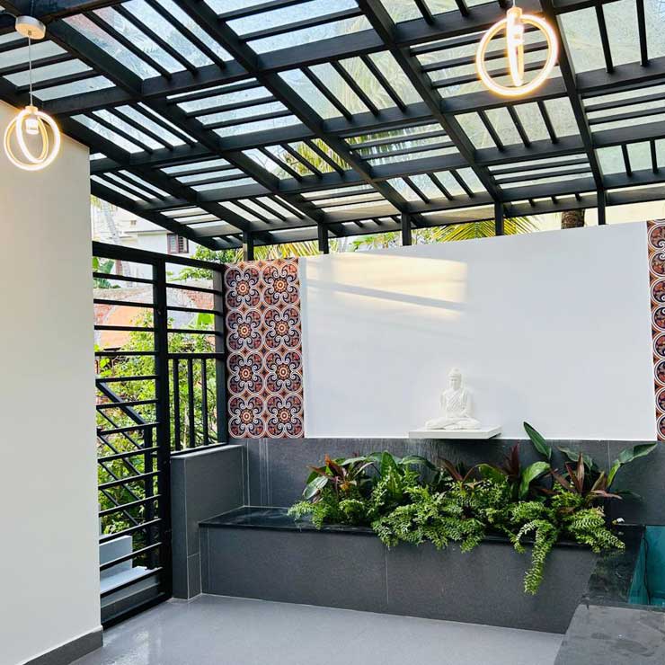 Renovation for Mr. Brijesh Radhakrishnan at Pattom done by greenhouse Designers and Builders