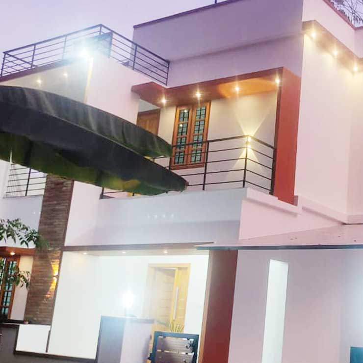 Home for Mr.Abhilash at Pattakulam done by greenhouse Designers and Builders