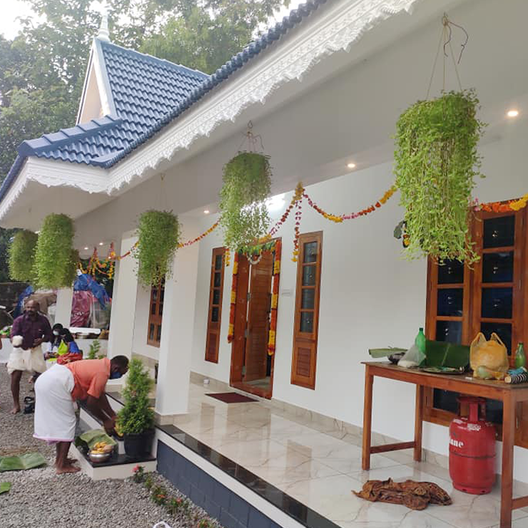 Home for Mr. Rejith Kumar at Kallambalam done by greenhouse Designers and Builders