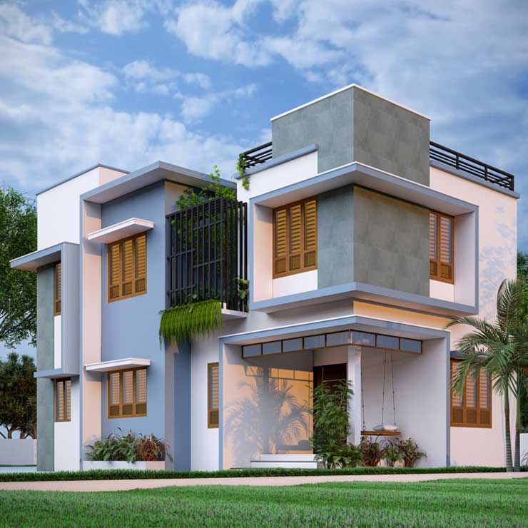 Home for Ms. Savitha Mahadevan at Peyad done by greenhouse Designers and Builders